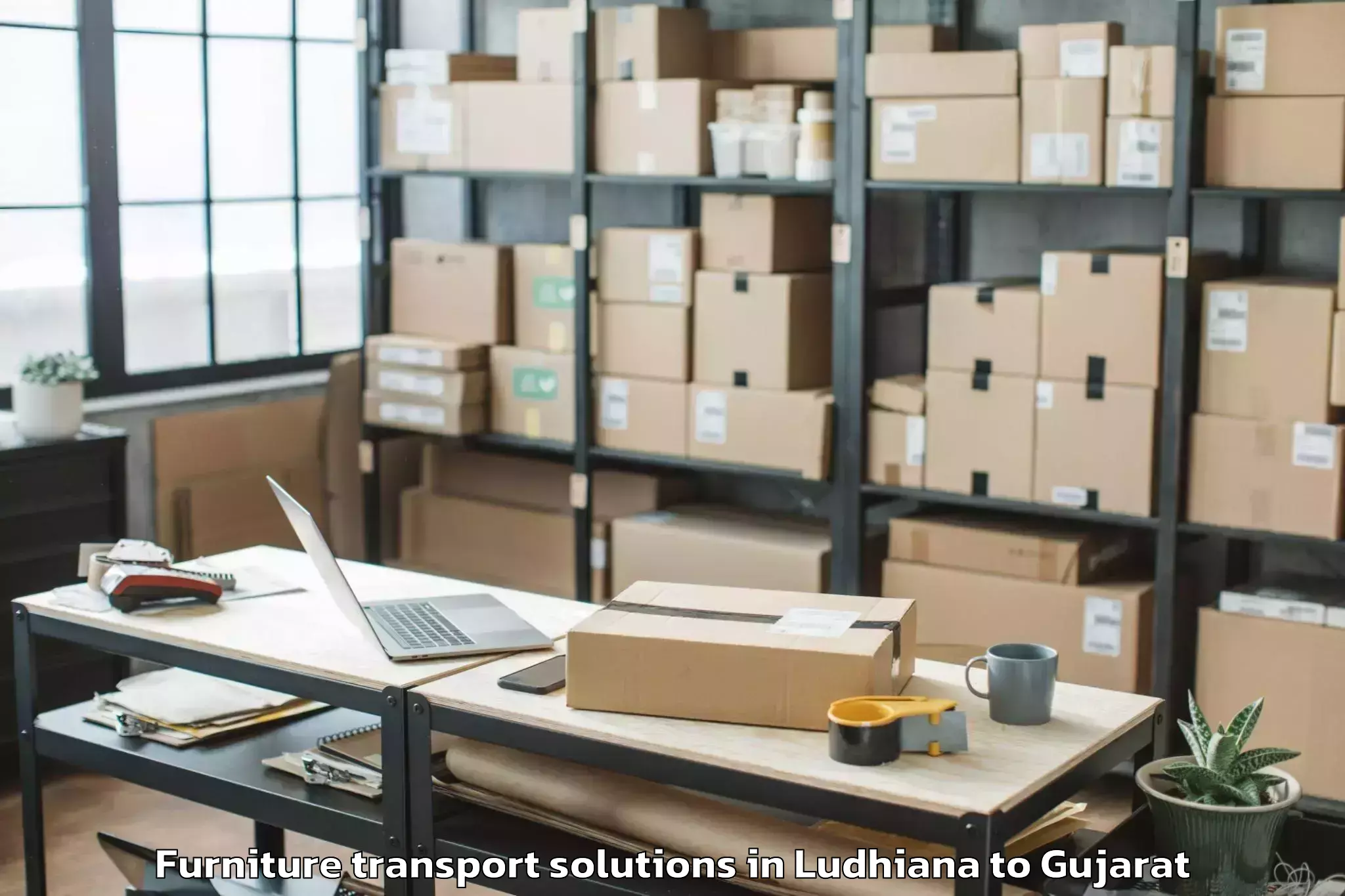 Hassle-Free Ludhiana to Vansada Furniture Transport Solutions